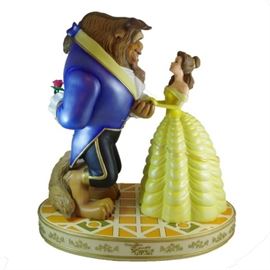 Large Disney Big Figs "Beauty and The Beast" Figurine on Stand, Hand Painted and Made of Heavy Composite Material
Condition: Overall very good, small spot on Beast near rose has some breakage see photo 5 