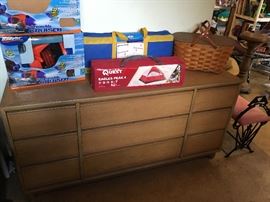 Dresser, tents, ladderball, swim cruisers, basket