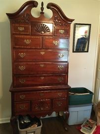 Stanley mahogany high boy 