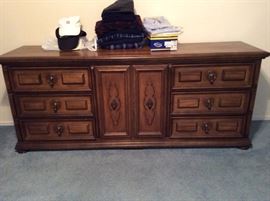 solid wood pecan dresser