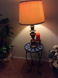 table and lamp