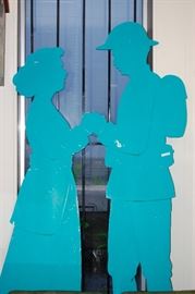 Life Size ~ Vintage Lead Silhouette Cut outs, displayed throughout out  Nashville