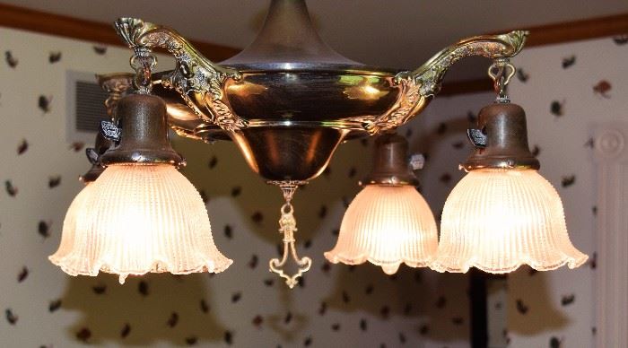 There are 3 of these Beautiful Chandeliers. They appear to be in excellent condition.  All are in use throughout the house and will be taken down once sold.