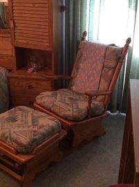 Glider Rocker with ottoman 