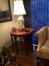 Side table, Crystal lamp