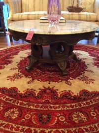 Marble top coffee table