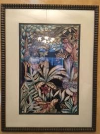 This framed art of birds is gorgeous.