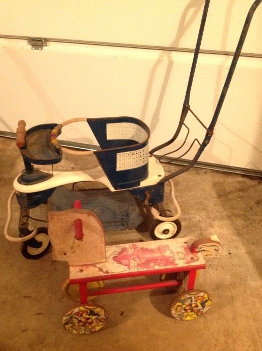 Vintage stroller and riding toy