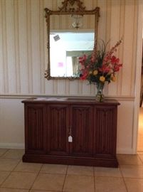 Entry hall cabinet and mirror