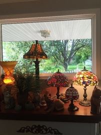 Stained glass occasional lamps
