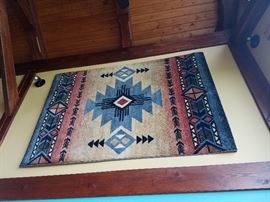 Southwest rug used for wall decor
