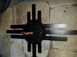 3D Zia Metal Wall Clock Sunland Home Decor