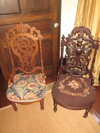 Victorian slipper chairs