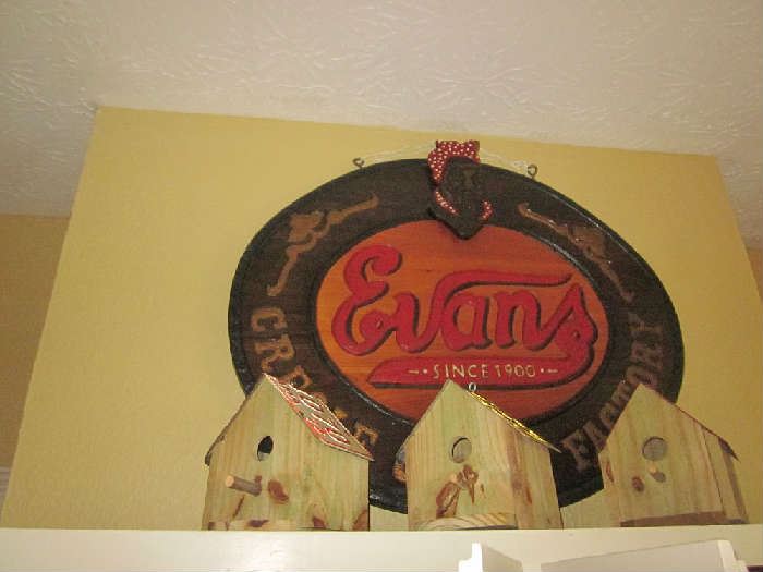 Evans Creole Candy wooden sign from New Orleans