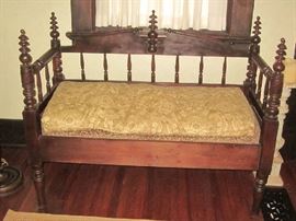 Victorian spindle back bench/settee