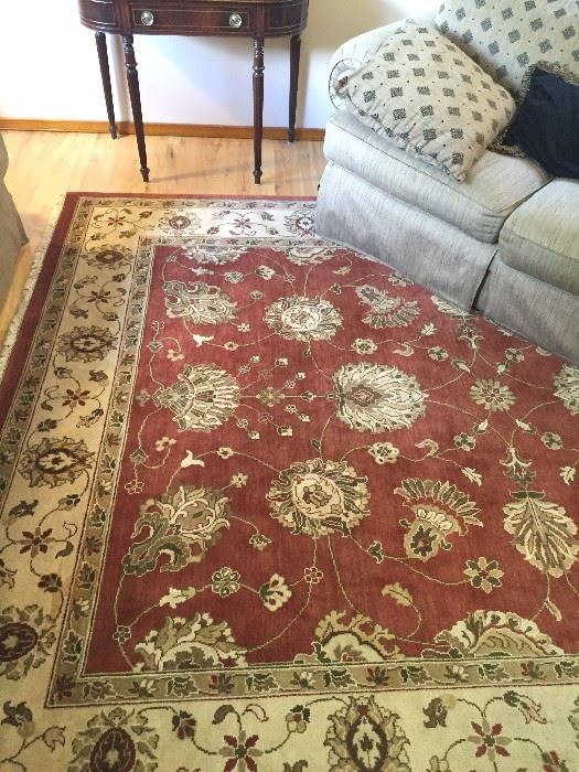 Red oriental rug, 8'x10', hand knotted