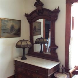 Matching Marble Top Dresser