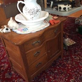 Wash Stand with Towel bar & Pitcher/Bowl set