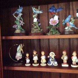 Hummel figurines and Andrea birds