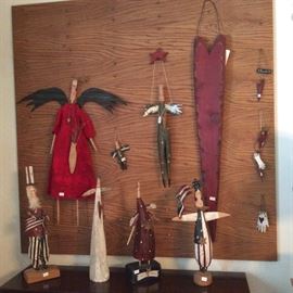 Folk art pieces