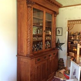 Beautiful 9 ft. tall Cherry Cupboard (breaks down to 3 pcs. to move)