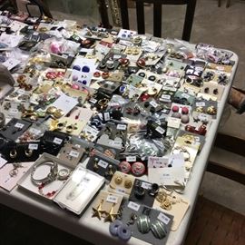Loads of Jewelry, mostly pierced earrings