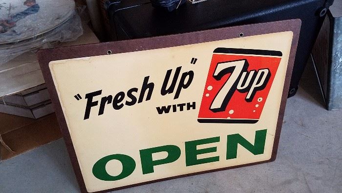 vintage advertising sign, 7 up
