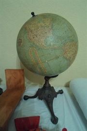 vintage 1913 Rand McNally School House Terrestial globe