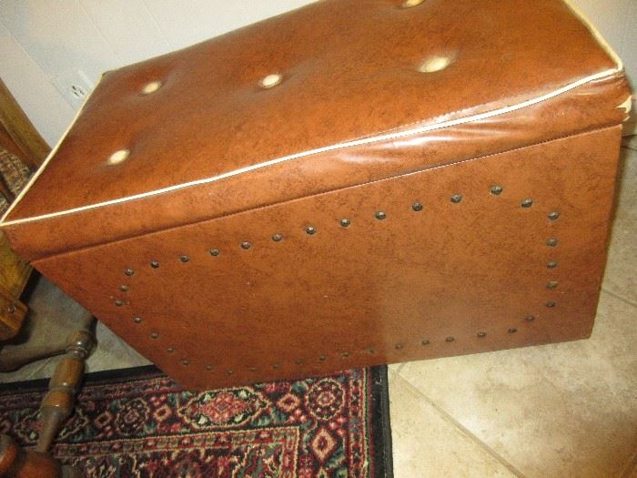 leather-like storage/toy chest.  Solid.