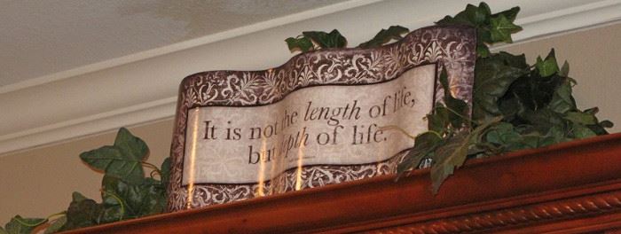 Ralph W. Emerson Quote on Tin Wave Table Top Decor 