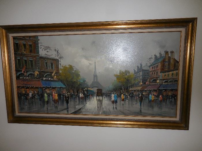MCM Framed Oil Painting