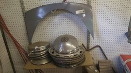 The VW lover will be in heaven with all of these mostly factory model VW parts ( many in boxes) 