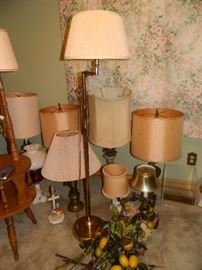 All lamps moved into one bedroom right now - will be scattered through out the house during sale.