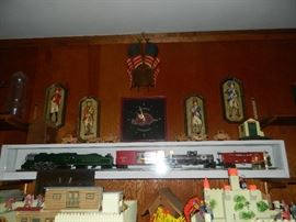 Vintage plaques, trains, forts, toys!