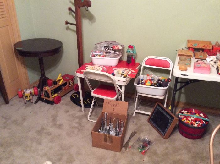 TOYS - all moved to one room for convenience. Lots & lots of vintage toys, games, dolls, & more