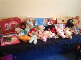 Fisher Price, Troll Dolls, Care Bears, Hello Kitty... all vintage and in loved condition. <3