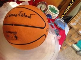Jerry West singed ball