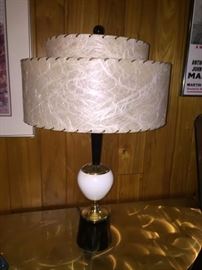 Awesome half table with matching coffee Table & NIce 1950s Lamp