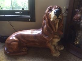LIFE SIZED BASSETT HOUND STATUE