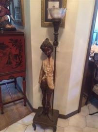 50" LIFE SIZED PIXIE ART DECO FLOOR LAMP