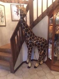 72" FIBERGLASS GIRAFFE STATUE