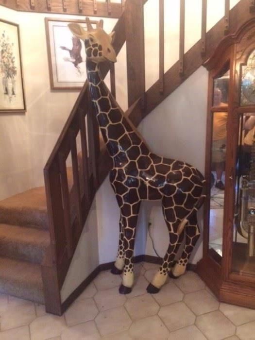 72" FIBERGLASS GIRAFFE STATUE