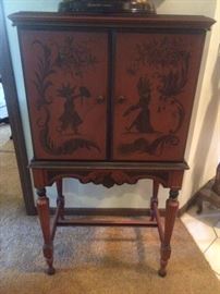 ANTIQUE ORIENTAL 2 DOOR CABINET