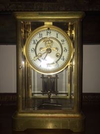 WATERBURY OPEN ESCAPEMENT CARRIAGE CLOCK, PAT. SEPTEMBER 1898