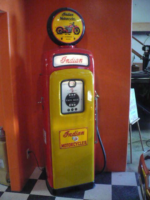 Fully Restored INDIAN MOTOR CYCLES Gas Pump