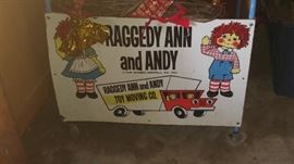 raggedy ann andy toy cart