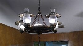 lantern wagon wheel chandolier