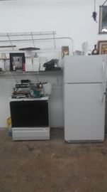 Fridge and range
