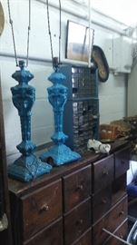 Funky blue lamps