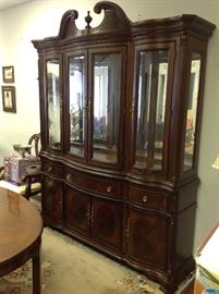 Fairmont Designs Ornate Lighted China Cabinet w/ Glass Shelves & Mirror Back